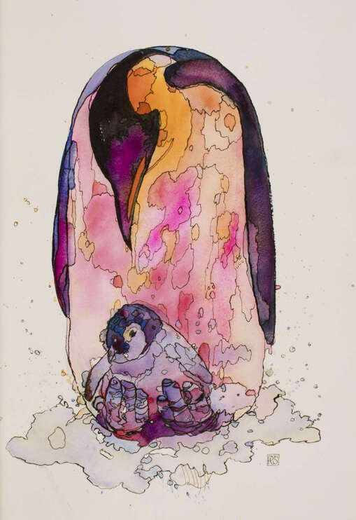 Penguin Mum and Baby