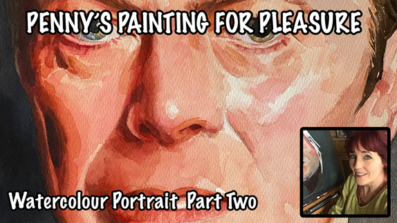 Watercolour Portrait Demonstration - David Bowie - Part Two